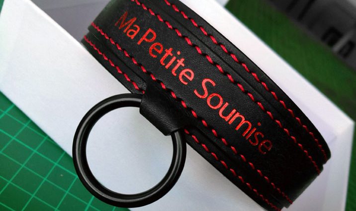 collier bdsm cuir personnalisé